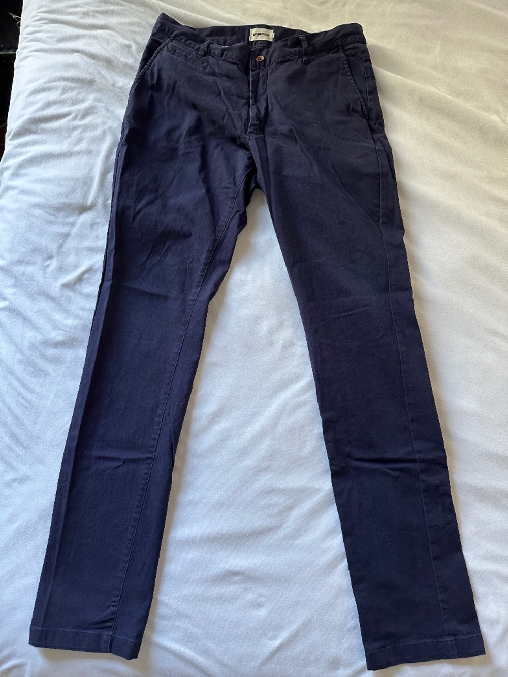 Taylor Stitch Blue Slim Democratic Chino Size 35